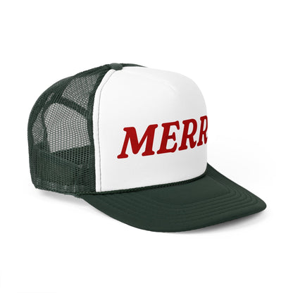 Merry (Christmas) Vintage Style Unisex Trucker Cap